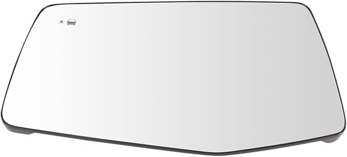 TRQ Driver Side Mirror Glass Heated Blind Spot Detection Compatible with 2019-2020 Chevrolet Silverado 1500 GMC Sierra 1500 G