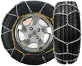 Auto Tightening Snow Chains for Cars, SUVs & Trucks - Quick Fit 1-Minute Installation, Reusable Emergency Traction Tire Chain