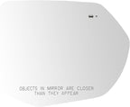 TRQ Passenger Side Mirror Glass Heated Blind Spot Indicator Convex Clear Compatible with 2021-2024 Chevrolet Tahoe Suburban G