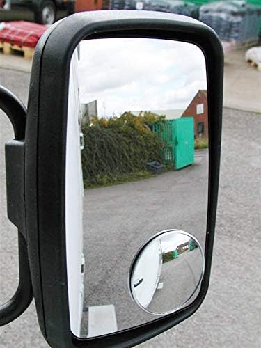 Blind Spot Mirror, Ampper 3-3/4" Round HD Glass Convex Aluminum Frame Wide Angle Rear View Mirror For Large Vehicles, Car Suv Truck(Pack Of 2)