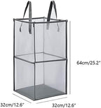 Pop Up Laundry Baskets - Mesh Collapsible Laundry Hampers Storage with Handle - Foldable for Washing Storage, Great for The K