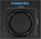 1 Pack Car Breathable Steering Wheel Cover, Wear -Resistant Steering Wheel Sleeve, Carbon Fiber Non-Slip Steering Wheel Protector, Four Seasons Universal Steering Wheel Set (Black #Circular)