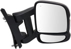 CarLights360 For Ram ProMaster 1500 2021 2022 2023 Door Mirror Passenger Side | Textured | Power | Heated | With Signal/Blind Spot Detection | Manual Fold | Replacement For CH1321548 | 7JR84JXWAA
