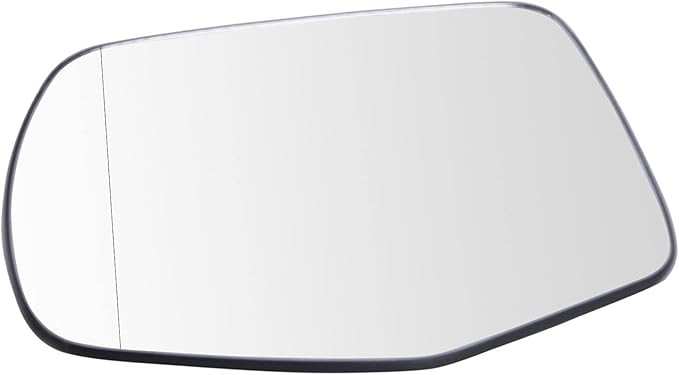 TRQ Driver Side Heated Aspherical Mirror Glass with Backing Plate Compatible with 2016-2018 Honda Pilot, 2017-2019 Honda Ridg