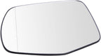TRQ Driver Side Heated Aspherical Mirror Glass with Backing Plate Compatible with 2016-2018 Honda Pilot, 2017-2019 Honda Ridg
