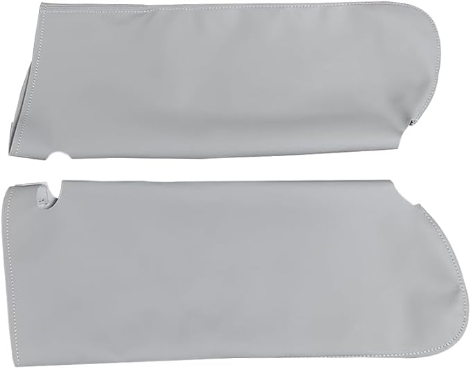 Sun Visor Replacement Cover Skin, Pair Gray Leather Sun Visor Covers Compatible with Chevy Tahoe Suburban/with GMC Yukon 1995-1999