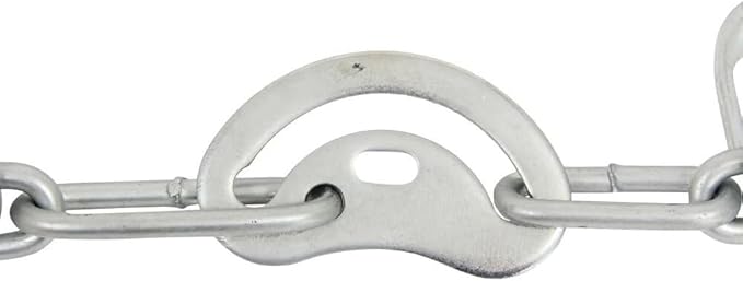 Mytee Products (Set of 2) 24.5" Twist Link Dual Snow Tire Chains for Semi Trucks - Emergency Tire Traction Grip - Snow Blower