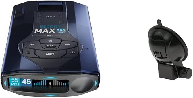 Escort MAX 360 MKII Radar Detector with EZ Mag Mount - Exceptional Range, True 360° Awareness, AutoLearn Intelligence Rejects