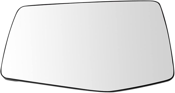 TRQ Driver Side Heated Mirror Glass with Backing Plate Compatible with 2019-2021 Chevrolet Silverado 1500 GMC Sierra 1500 GM1