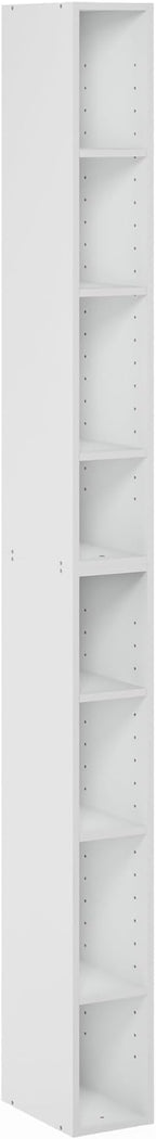 Furinno Fulda Book Shelf, 8-Tier Bookshelf, Bookcase with Space Saving Storage Shelf, 9.2 x 5.9 x 70.9, for Living Room, Bedr