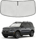 for Ford Bronco Sport 2021-2024 2025 2026 Windshield Sun Shade Front Window Shade Custom Fit Bronco Sport Accessories Sun Visor Foldable Shade Blocks UV Rays Summer Must Have Car Accessories