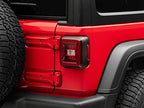 Raxiom LED Tail Lights; Black Housing; Red Lens Compatible for 18-25 Jeep Wrangler JL w/Factory Halogen Tail Lights & w/o Bli