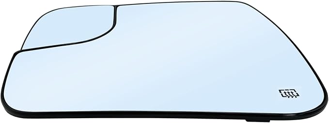 Dodge Ram 1500 Heated Blind Spot Mirror Replacement - Left Side Convex Mirror Glass with Rear Holder - Compatible with 2019-2021 Models