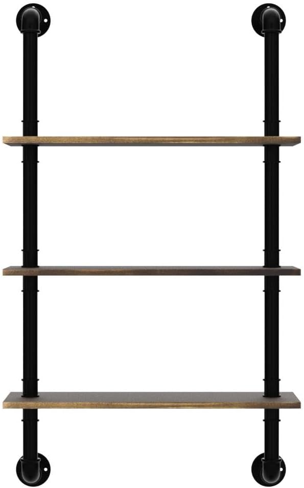 Industrial Pipe Shelving Bathroom Shelves Over Toilet 24 Inch,Rustic Wall Shelves,Industrial Floating Shelves for Wall Pipe S