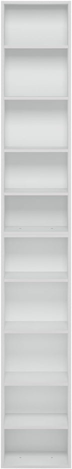 Furinno PASIR Book Shelf, 10-Tier Bookshelf, Bookcase with Open Shelf, 9.2 x 11.8 x 78.7, for Living Room, Bedroom, Home Offi