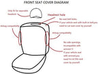 Flying Banner Car Seat Covers 2 Front Seats Mesh Fabric Splicing Polyester Cover Black with Green Color