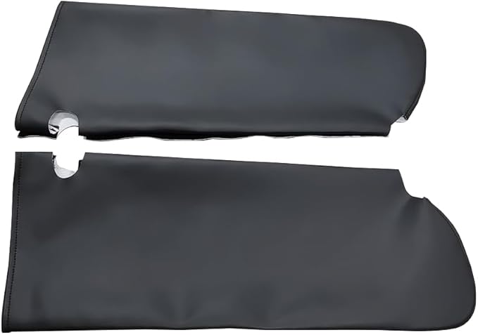 Car Sun Visor Cover Pair Fit for Chevy Tahoe Suburban Yukon 1995-1999, Microfiber Leather, Black