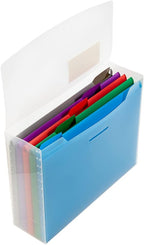 JAM PAPER Storage Box with Colored Files - 12.5 x 9.5 3.5 - Box Sold Individually & 5 Files