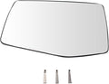 TRQ Driver Side Heated Mirror Glass with Backing Plate Compatible with 2019-2021 Chevrolet Silverado 1500 GMC Sierra 1500 GM1