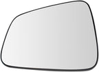 TRQ Driver Side Mirror Glass Heated with Backing Plate For Factory Equipped & Aftermarket Mirrors Compatible with 2017-21 Bui