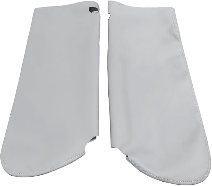 Sun Visor Replacement Cover Skin, Pair Gray Leather Sun Visor Covers Compatible with Chevy Tahoe Suburban/with GMC Yukon 1995-1999