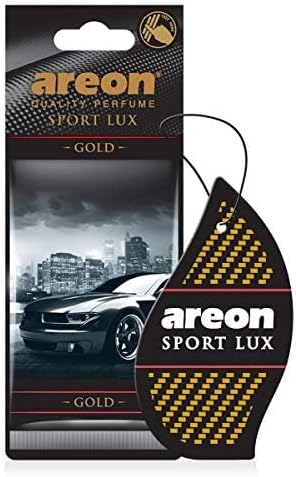 AREON SL-Gold-12 Sport LUX Cardboard Air Freshener, Gold, 12 Pack