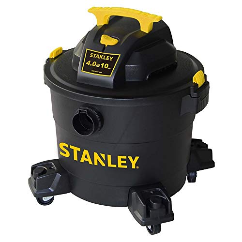 STANLEY Wet/Dry Vacuum SL18191P, 10 Gallon 4 Horsepower 16 FT Clean Range Shop, Ideal for Home/Garage/Laundry Rooms with Atta