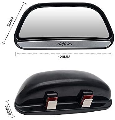 2Pcs Car Van Rectangular Blind Spot Mirror Towing Reversing Driving Stick On Adjustable Wide Angle Blind Spot Mirror for Car Van Towing Caravan