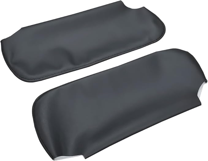 Black Car Sun Visor Cover PU Leather, Left and Right Side Sun Visor Skin Pair Fits for Chevy Camaro Firebird 1993-2002 (Skin Only)