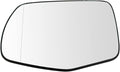 TRQ Driver Side Mirror Glass Aspherical Expanded View Snap On with Backing Plate Compatible with 2016-2018 Honda Pilot, 2017-
