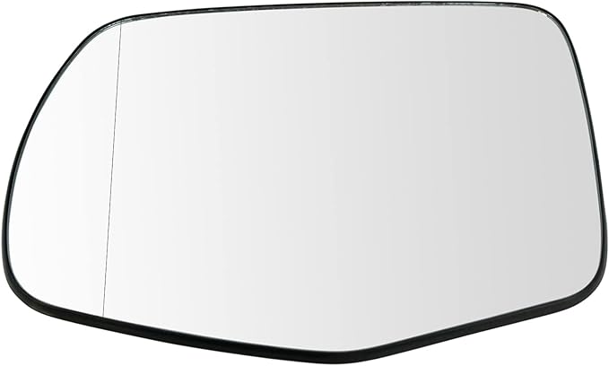 TRQ Driver Side Mirror Glass Aspherical Expanded View Snap On with Backing Plate Compatible with 2016-2018 Honda Pilot, 2017-