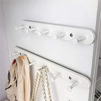Extendable Sliding Wardrobe Hook Rail with Hardware Pull Out Closet Rod Clothing Hanging Hooks Organizer for Home, Office, Ho