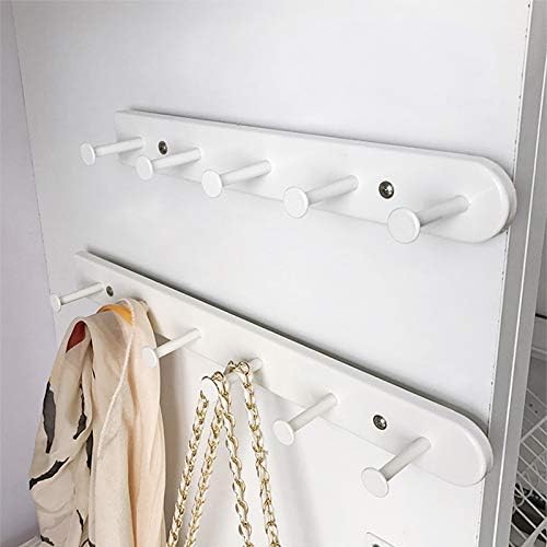 Extendable Sliding Wardrobe Hook Rail with Hardware Pull Out Closet Rod Clothing Hanging Hooks Organizer for Home, Office, Ho