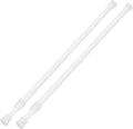 2 Pack Tension Curtain Rod 28-48 Inch, Small Short Adjustable Extendable Spring Loaded Rods for Windows Cabinet Blinds Closet