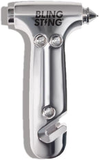 BLINGSTING Safety Hammer - Emergency Automotive Escape Tool with Window Breaker, Seat Belt Cutter & Adjustable Car Visor Stra