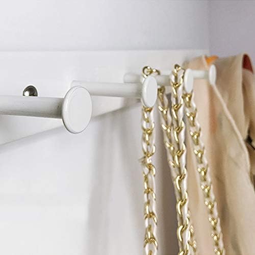 Extendable Sliding Wardrobe Hook Rail with Hardware Pull Out Closet Rod Clothing Hanging Hooks Organizer for Home, Office, Ho