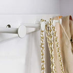 Extendable Sliding Wardrobe Hook Rail with Hardware Pull Out Closet Rod Clothing Hanging Hooks Organizer for Home, Office, Ho