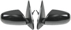 TRQ 2 Piece Driver and Passenger Side Mirror Assembly Set Manual Adjustment Non-Heated No Memory Textured Compatible with 201