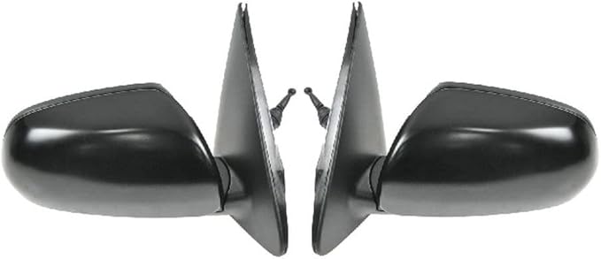 TRQ 2 Piece Driver and Passenger Side Mirror Assembly Set Manual Adjustment Non-Heated No Memory Textured Compatible with 201