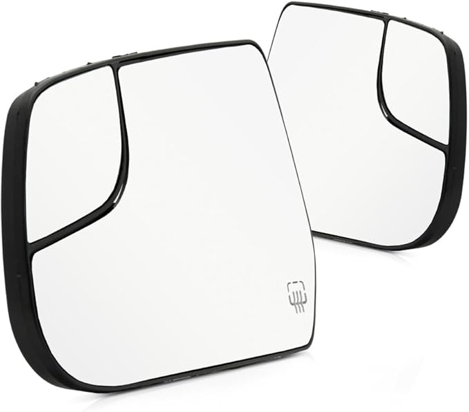 For Chevy Equinox 2010-2017 Mirror Glass Driver and Passenger Side Pair Heated | w/Backing Plate and Blind Spot Glass | Flat and Convex Glass Type | For 20873491, 20873492 | GM1324126, GM1325126