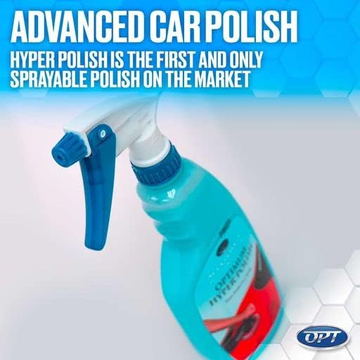 Optimum Hyper Polish - Sprayable Car Polish for Paint Correction, Buffing, Auto Detailing, Non-Staining, Non-Dusting, No Fillers, Body Shop Safe, Safe On Paint and Plastic Trim (17 oz.)