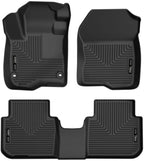 Husky Liners Weatherbeater Floor Mats | Fits 2024-2026 Honda CR-V (Includes Hybrid Models) | Front & 2nd Row, 3-pc Black - 99411