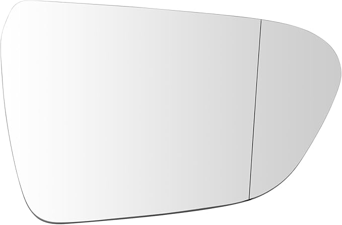 TRQ Driver Side Mirror Glass Aspherical Heated Clear Compatible with 2017-2023 Tesla Model 3 TA1324101