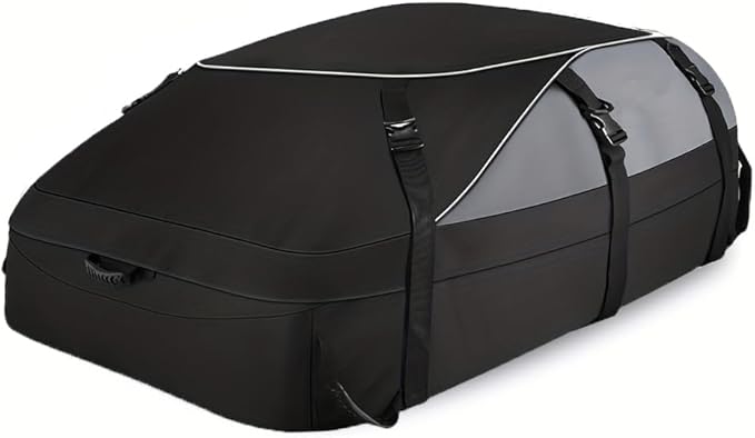 Roof Rack Luggage Bag, Car Rooftop Cargo Carrier Roof Bag Waterproof Vehicle Soft-Shell Roof Luggage, with Lacing Strap, Safety Hook (105 * 90 * 45cm)