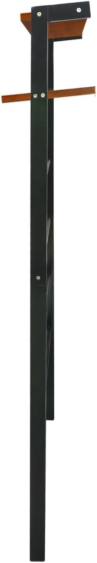 Solid Wood Decorative Ladder - Leaning Blanket Rack for Home Decor Black and Sweet Oak