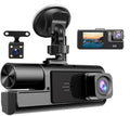 1080P 3Channel Dash Camera for Car Front and Rear Inside Dashcam Car Video Recorder,170°Wide Angle Vehicle Cam,WDR,G-Sensor,2