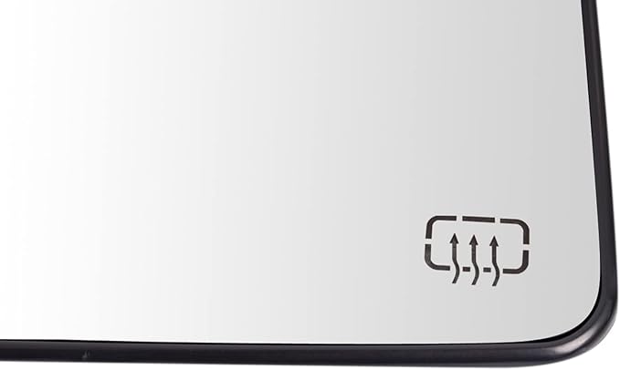 TRQ Driver Side Mirror Glass Heated Compatible with 2011-2017 Jeep Wrangler 2018 Wrangler JK CH1324109