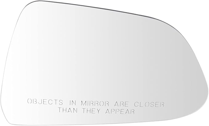 TRQ Passenger Side Mirror Glass Heated Convex For Factory Equipped Mirrors Compatible with 2017-2023 Tesla Model 3