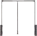 HOWHY Pull Down Closet Rod - Adjustable Side Mounted Closet Rod for Hanging Clothes,Easy to take and store clothes,Fitting wi