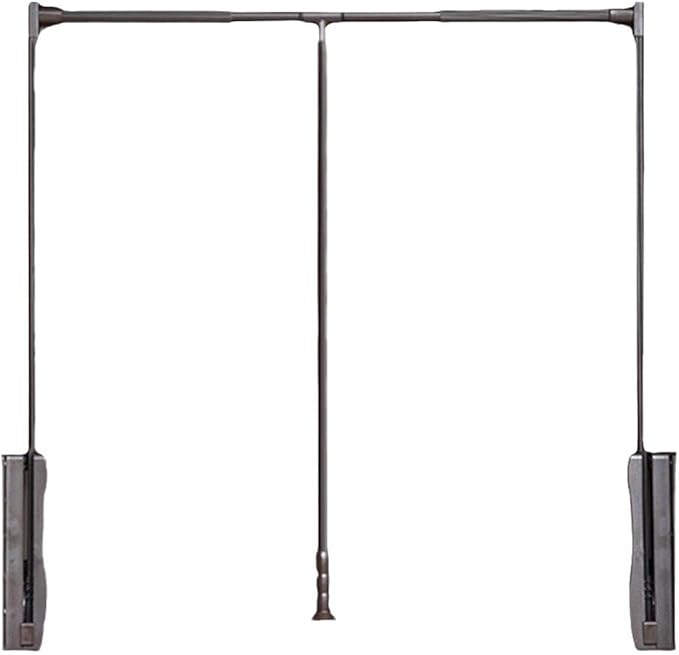 HOWHY Pull Down Closet Rod - Adjustable Side Mounted Closet Rod for Hanging Clothes,Easy to take and store clothes,Fitting wi